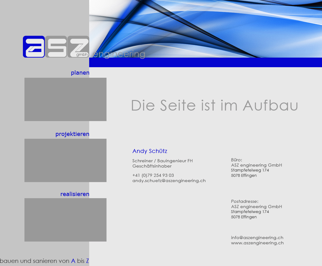 Businesscard der ASZ engineering GmbH